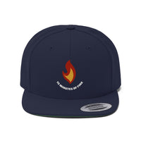 Flame with text - Unisex Flat Bill Hat