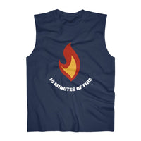 Flame with text - Men's Ultra Cotton Sleeveless Tank